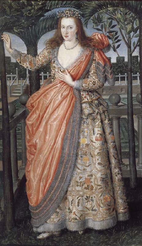 Robert Peake the Elder Portrait of a Lady of the Hampden family